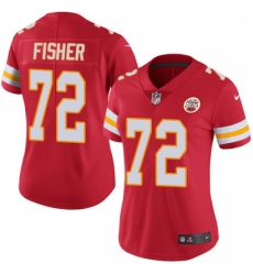 Women's Nike Kansas City Chiefs #72 Eric Fisher Red Team Color Vapor Untouchable Limited Player NFL Jersey