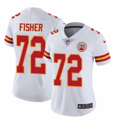 Women's Nike Kansas City Chiefs #72 Eric Fisher White Vapor Untouchable Limited Player NFL Jersey