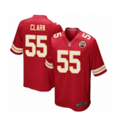 Men's Kansas City Chiefs #55 Frank Clark Game Red Team Color Football Jersey