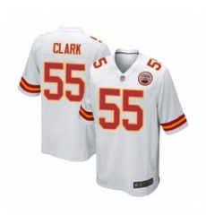 Men's Kansas City Chiefs #55 Frank Clark Game White Football Jersey