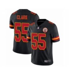 Men's Kansas City Chiefs #55 Frank Clark Limited Black Rush Vapor Untouchable Football Jersey