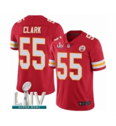 Men's Kansas City Chiefs #55 Frank Clark Red Team Color Vapor Untouchable Limited Player Super Bowl LIV Bound Football Jersey