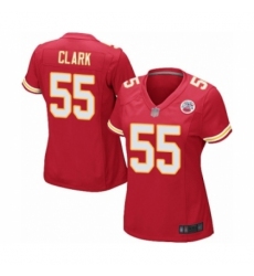 Women's Kansas City Chiefs #55 Frank Clark Game Red Team Color Football Jersey