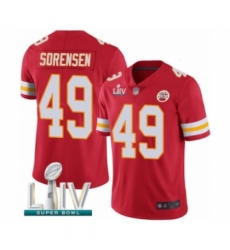 Men's Kansas City Chiefs #49 Daniel Sorensen Red Team Color Vapor Untouchable Limited Player Super Bowl LIV Bound Football Jersey
