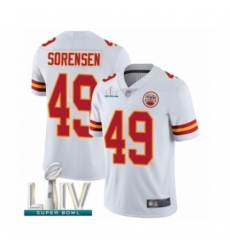 Men's Kansas City Chiefs #49 Daniel Sorensen White Vapor Untouchable Limited Player Super Bowl LIV Bound Football Jersey