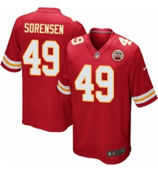 Men's Nike Kansas City Chiefs #49 Daniel Sorensen Game Red Team Color NFL Jersey