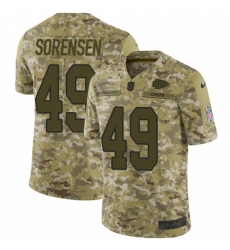 Men's Nike Kansas City Chiefs #49 Daniel Sorensen Limited Camo 2018 Salute to Service NFL Jersey