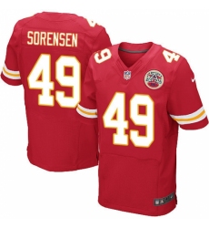 Men's Nike Kansas City Chiefs #49 Daniel Sorensen Red Team Color Vapor Untouchable Elite Player NFL Jersey