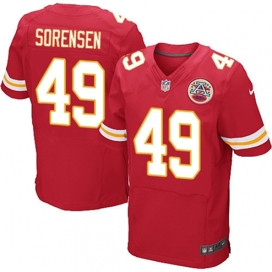 Men's Nike Kansas City Chiefs #49 Daniel Sorensen Red Team Color Vapor Untouchable Elite Player NFL Jersey Men's Nike Kansas City Chiefs #49 Daniel Sorensen Red Team Color Vapor Untouchable Elite Player NFL Jersey