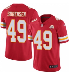 Men's Nike Kansas City Chiefs #49 Daniel Sorensen Red Team Color Vapor Untouchable Limited Player NFL Jersey