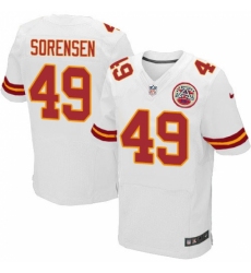 Men's Nike Kansas City Chiefs #49 Daniel Sorensen White Vapor Untouchable Elite Player NFL Jersey