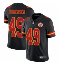 Youth Nike Kansas City Chiefs #49 Daniel Sorensen Limited Black Rush Vapor Untouchable NFL Jersey
