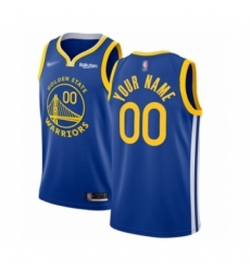 Men's Golden State Warriors Customized Authentic Royal Finished Basketball Jersey - Icon Edition