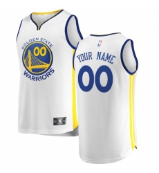 Men's Golden State Warriors Fanatics Branded White Fast Break Custom Replica Jersey - Association Edition