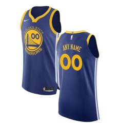 Men's Golden State Warriors Nike Blue Authentic Custom Jersey - Icon Edition