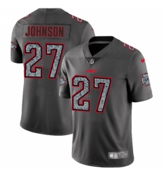 Men's Nike Kansas City Chiefs #27 Larry Johnson Gray Static Vapor Untouchable Limited NFL Jersey