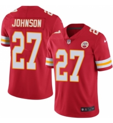 Youth Nike Kansas City Chiefs #27 Larry Johnson Red Team Color Vapor Untouchable Limited Player NFL Jersey