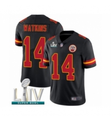 Men's Kansas City Chiefs #14 Sammy Watkins Limited Black Rush Vapor Untouchable Super Bowl LIV Bound Football Jersey
