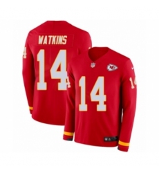 Men's Nike Kansas City Chiefs #14 Sammy Watkins Limited Red Therma Long Sleeve NFL Jersey
