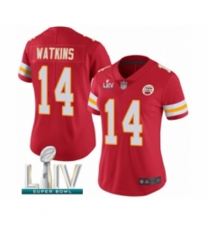 Women's Kansas City Chiefs #14 Sammy Watkins Red Team Color Vapor Untouchable Limited Player Super Bowl LIV Bound Football Jersey