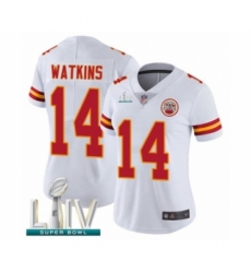 Women's Kansas City Chiefs #14 Sammy Watkins White Vapor Untouchable Limited Player Super Bowl LIV Bound Football Jersey