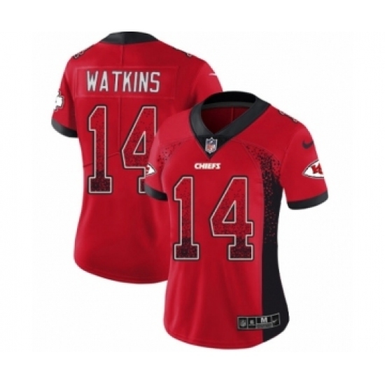 Women's Nike Kansas City Chiefs #14 Sammy Watkins Limited Red Rush Drift Fashion NFL Jersey Women's Nike Kansas City Chiefs #14 Sammy Watkins Limited Red Rush Drift Fashion NFL Jersey
