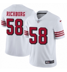 Men's Nike San Francisco 49ers #58 Weston Richburg Limited White Rush Vapor Untouchable NFL Jersey
