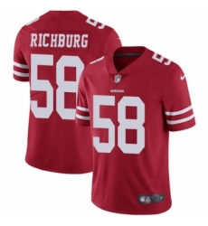 Men's Nike San Francisco 49ers #58 Weston Richburg Red Team Color Vapor Untouchable Limited Player NFL Jersey