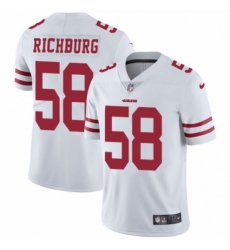 Men's Nike San Francisco 49ers #58 Weston Richburg White Vapor Untouchable Limited Player NFL Jersey