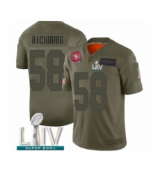 Men's San Francisco 49ers #58 Weston Richburg Limited Olive 2019 Salute to Service Super Bowl LIV Bound Football Jersey