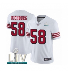 Men's San Francisco 49ers #58 Weston Richburg Limited White Rush Vapor Untouchable Super Bowl LIV Bound Football Jersey