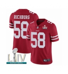 Men's San Francisco 49ers #58 Weston Richburg Red Team Color Vapor Untouchable Limited Player Super Bowl LIV Bound Football Jersey