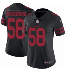 Women's Nike San Francisco 49ers #58 Weston Richburg Black Vapor Untouchable Limited Player NFL Jersey