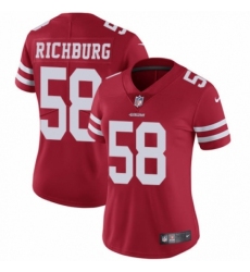 Women's Nike San Francisco 49ers #58 Weston Richburg Red Team Color Vapor Untouchable Limited Player NFL Jersey