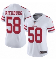 Women's Nike San Francisco 49ers #58 Weston Richburg White Vapor Untouchable Limited Player NFL Jersey