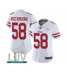Women's San Francisco 49ers #58 Weston Richburg White Vapor Untouchable Limited Player Super Bowl LIV Bound Football Jersey