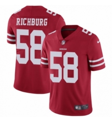 Youth Nike San Francisco 49ers #58 Weston Richburg Red Team Color Vapor Untouchable Limited Player NFL Jersey