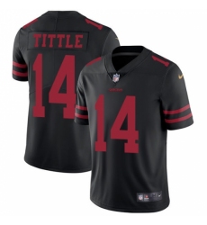 Men's Nike San Francisco 49ers #14 Y.A. Tittle Black Vapor Untouchable Limited Player NFL Jersey
