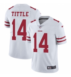 Men's Nike San Francisco 49ers #14 Y.A. Tittle White Vapor Untouchable Limited Player NFL Jersey