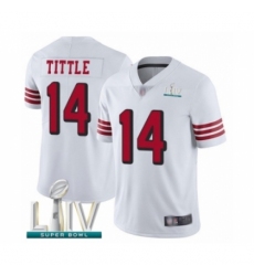 Men's San Francisco 49ers #14 Y.A. Tittle Limited White Rush Vapor Untouchable Super Bowl LIV Bound Football Jersey