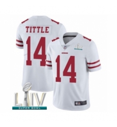 Men's San Francisco 49ers #14 Y.A. Tittle White Vapor Untouchable Limited Player Super Bowl LIV Bound Football Jersey