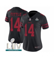 Women's San Francisco 49ers #14 Y.A. Tittle Black Vapor Untouchable Limited Player Super Bowl LIV Bound Football Jersey