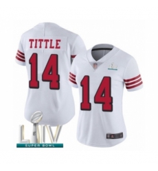 Women's San Francisco 49ers #14 Y.A. Tittle Limited White Rush Vapor Untouchable Super Bowl LIV Bound Football Jersey