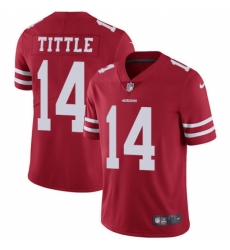 Youth Nike San Francisco 49ers #14 Y.A. Tittle Red Team Color Vapor Untouchable Limited Player NFL Jersey