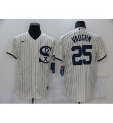 Men's Chicago White Sox #25 Andrew Vaughn Cream Elite 2021 Field of Dreams Jersey