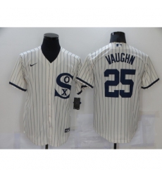 Men's Nike Chicago White Sox #25 Andrew Vaughn Cream Game 2021 Field of Dreams Jersey