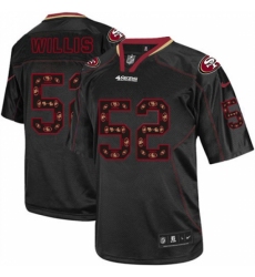 Men's Nike San Francisco 49ers #52 Patrick Willis Elite New Lights Out Black NFL Jersey