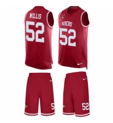 Men's Nike San Francisco 49ers #52 Patrick Willis Limited Red Tank Top Suit NFL Jersey