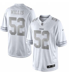Men's Nike San Francisco 49ers #52 Patrick Willis Limited White Platinum NFL Jersey