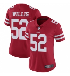 Women's Nike San Francisco 49ers #52 Patrick Willis Red Team Color Vapor Untouchable Limited Player NFL Jersey